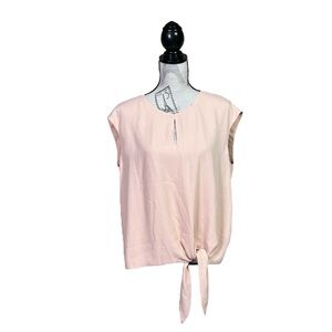 Melanie Lyne L Elegant Pale Pink Blouse with side tie at hem